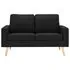  Set de canapele, 2 piese, negru, material textil