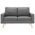  Set de canapele, 2 piese, gri deschis, material textil