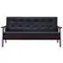  Set canapea, 3 piese., negru, piele artificială