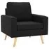  Set de canapele, 2 piese, negru, material textil