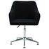  Scaun de sufragerie pivotant, negru, material textil