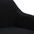  Scaun de sufragerie pivotant, negru, material textil
