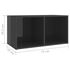  Dulapuri TV 2 buc gri extralucios 72x35x36,5 cm lemn prelucrat