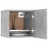  Noptiere, 2 buc., gri beton, 30,5x30x30 cm, lemn prelucrat