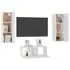  Set dulapuri TV, 3 piese, alb, lemn prelucrat