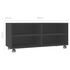  Dulap TV cu rotile, negru, 90x35x35, lemn prelucrat