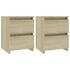  Noptiere, 2 buc., stejar sonoma, 30x30x40 cm, lemn prelucrat