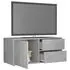  Dulap TV, gri beton, 80x34x36 cm, lemn prelucrat