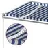  Copertină retractabilă manual LED, albastru și alb, 400x300 cm