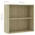  Bibliotecă, stejar sonoma, 80x30x76,5 cm, lemn prelucrat