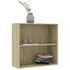  Bibliotecă, stejar sonoma, 80x30x76,5 cm, lemn prelucrat