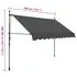  Copertină retractabilă manual cu LED, antracit, 300 cm