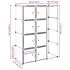  Dulap modular cu 9 compartimente, 109x36,5x143 cm, negru și alb 