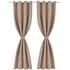 Draperii opace cu inele metalice, 2 buc., crem, 135 x 245 cm