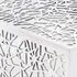  Măsuță de cafea cu design geometric, argintiu, aluminiu 