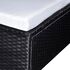  Set mobilier de grădină cu perne, 6 piese, negru, poliratan