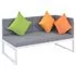  Set mobilier de grădină cu perne, 4 piese, aluminiu și WPC
