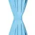  Draperii micro-satin cu bride, 2 buc, 140 x 175 cm, turcoaz