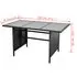  Set mobilier de grădină cu perne, 4 piese, negru, poliratan