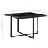  Set mobilier de exterior cu perne, 9 piese, negru, poliratan