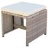  Set mobilier de exterior cu perne, 11 piese, bej, poliratan