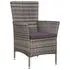  Set mobilier de exterior cu perne, 7 piese, gri, poliratan 