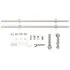  Set piese pentru ușă glisantă, argintiu, 183 cm oțel inoxidabil
