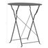  Set mobilier bistro, 3 piese, negru, oțel