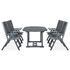  Set mobilier de exterior, 7 piese, gri, lemn masiv de acacia 