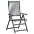  Set mobilier de exterior, 7 piese, gri, lemn masiv de acacia 