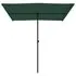  Umbrelă de soare de grădină, stâlp aluminiu, verde, 2x1,5 cm
