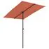 Umbrelă de soare grădină, stâlp aluminiu, cărămiziu, 2x1,5 cm