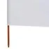  Paravan anti-vânt cu 3 panouri, alb nisipiu, 400x80 cm, textil