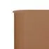  Paravan anti-vânt cu 6 panouri gri taupe 800x120 cm textil