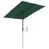  Umbrelă de soare de grădină, stâlp aluminiu, verde, 2x1,5 cm