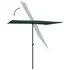  Umbrelă de soare de grădină, stâlp aluminiu, verde, 2x1,5 cm