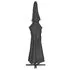  Umbrelă de soare de grădină, stâlp aluminiu, negru, 600 cm