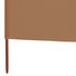 Paravan anti-vânt cu 6 panouri gri taupe 800x120 cm textil