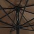  Umbrelă de soare de grădină, stâlp metalic, taupe, 390 cm