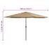  Umbrelă de soare de grădină, stâlp metalic, taupe, 390 cm