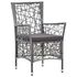  Set mobilier de exterior, 7 piese, gri, poliratan