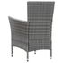  Set mobilier de exterior cu perne, 9 piese, gri, poliratan