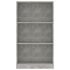  Bibliotecă cu 3 rafturi, gri beton, 60x24x109 cm, lemn compozit