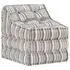  Fotoliu puf modular, gri cu dungi, material textil