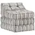  Fotoliu puf modular, gri cu dungi, material textil