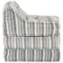  Fotoliu puf modular, gri cu dungi, material textil