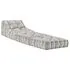 Fotoliu puf modular, gri cu dungi, material textil