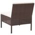  Set mobilier de grădină cu perne, 3 piese, maro, poliratan