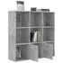  Bibliotecă, gri beton, 98x30x98 cm, lemn compozit