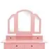  Set masă toaletă cu taburet roz 100x40x146 cm lemn paulownia